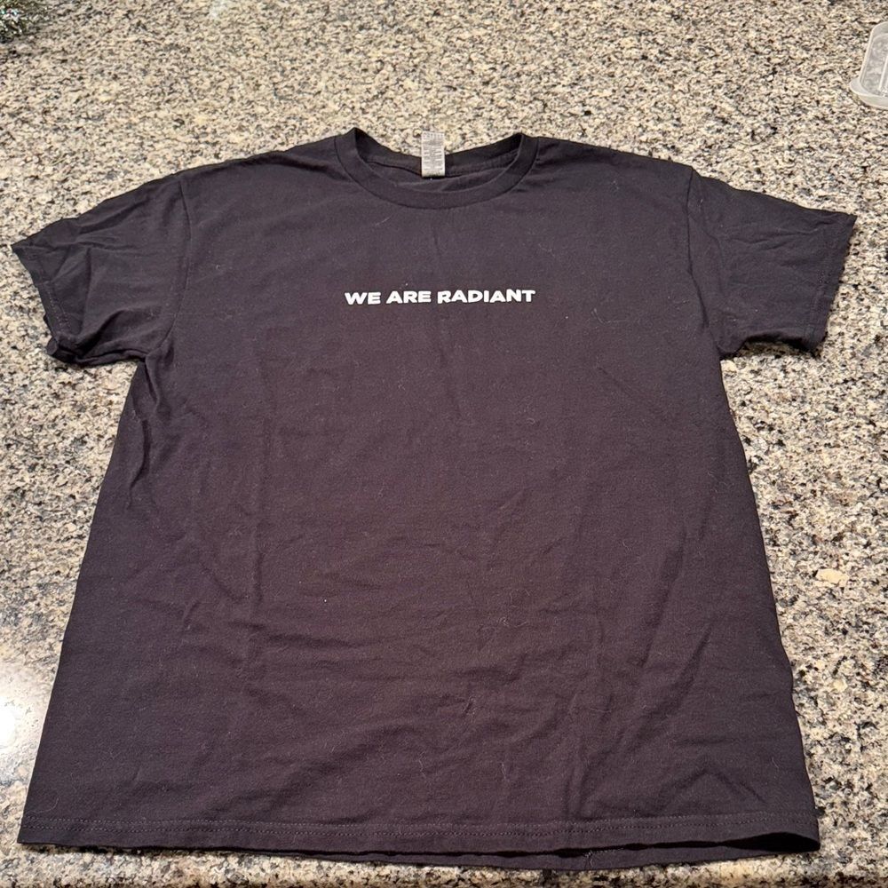 Black Graphic T-Shirt we are radiant size medium